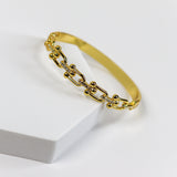 Studded Link Pattern Bangle Bracelet