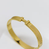 Golden T Bangle Bracelet