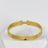 Golden T Bangle Bracelet