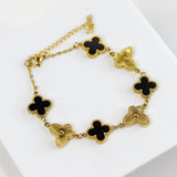Clover & Wings Chain Bracelet