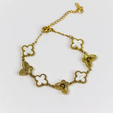 Clover & Wings Chain Bracelet