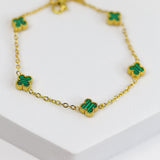 Forest Clover Chain Bracelet
