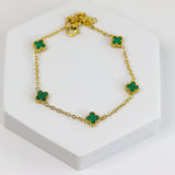 Forest Clover Chain Bracelet