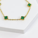 Forest Clover Chain Bracelet