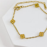 Honey Clover Chain Bracelet