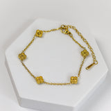Honey Clover Chain Bracelet