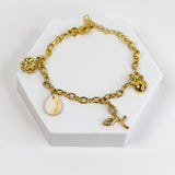 Gilded Ivy Charm Bracelet