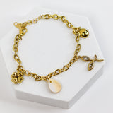 Gilded Ivy Charm Bracelet