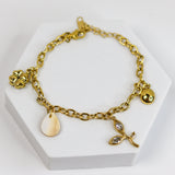 Gilded Ivy Charm Bracelet
