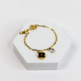 Noir and Blanc Charm Chain Bracelet