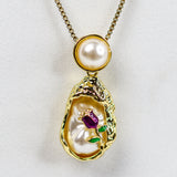 Floret in Gold Pendant Necklace