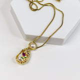 Floret in Gold Pendant Necklace
