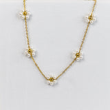 Daisy Pearl Chain Necklace