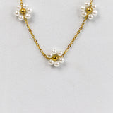 Daisy Pearl Chain Necklace