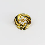 Daisy Pearl Gold Earrings