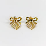 Pearl Bouquet Bow Earrings