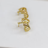 Solitaire Cuff Stud Earrings