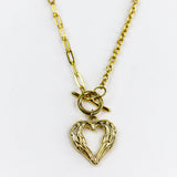 Melted Heart Charm Necklace