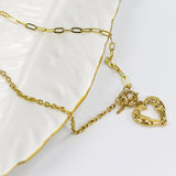 Melted Heart Charm Necklace