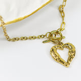 Melted Heart Charm Necklace
