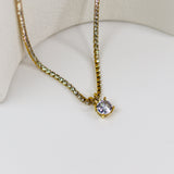 Tennis Chain Solitaire Necklace