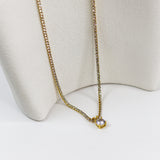 Tennis Chain Solitaire Necklace