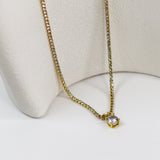 Tennis Chain Solitaire Necklace