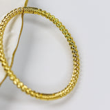 Textured Beaded Gold Bangle Bracelet