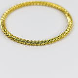 Textured Beaded Gold Bangle Bracelet