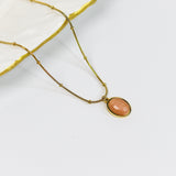 Pink Glow Gold Necklace