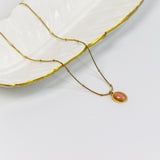 Pink Glow Gold Necklace