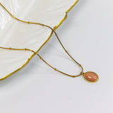 Pink Glow Gold Necklace