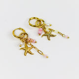 Pink Tide Charm Earrings