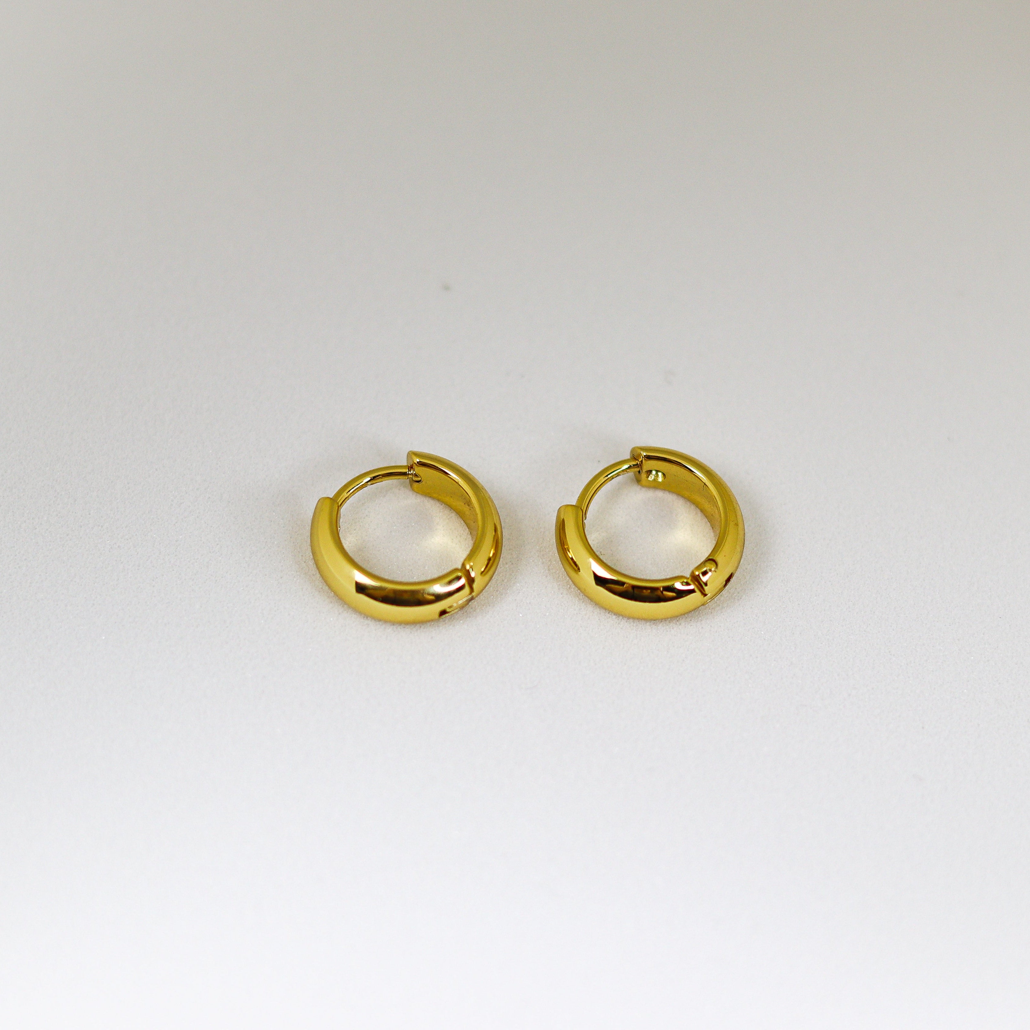 Round Gold Hoop Earrings