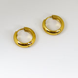 Round Gold Hoop Earrings