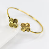 Goldshine Clover Cuff Bracelet