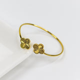 Goldshine Clover Cuff Bracelet