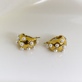 Chubby Pearl Hoops