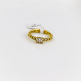Minimal Link Band Solitaire Ring