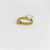 Minimal Link Band Solitaire Ring