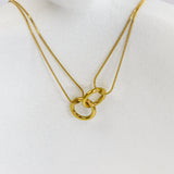 Interlock Dual Gold Chain Necklace