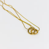 Interlock Dual Gold Chain Necklace