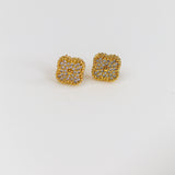 Beaded Clover Studs