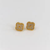 Beaded Clover Studs