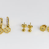 Golden Charm Earrings Set