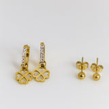 Golden Charm Earrings Set