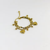 All Heart, All Gold Dual Chain Bracelet
