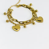 All Heart, All Gold Dual Chain Bracelet