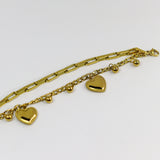 All Heart, All Gold Dual Chain Bracelet