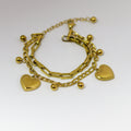 All Heart, All Gold Dual Chain Bracelet